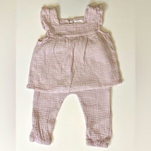 Grayson Threads Muslin set in blush pink 100% cotton Sleeveless Top with Pants